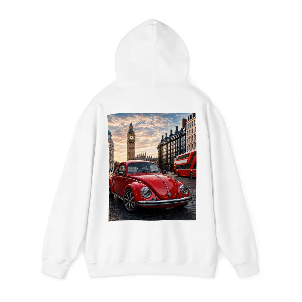 Volkswagen Beetle Red London Big Ben Street – Hoodies
