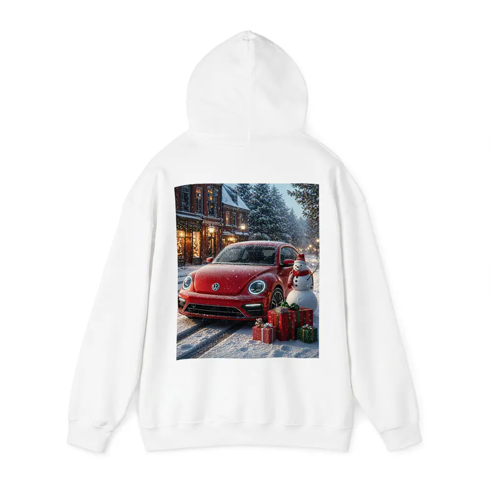 Volkswagen Beetle Red Christmas Snow Scene – Hoodies