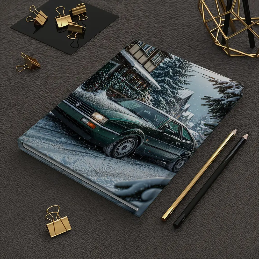 Volkswagen Corrado Green Car Winter Scene – Notebooks