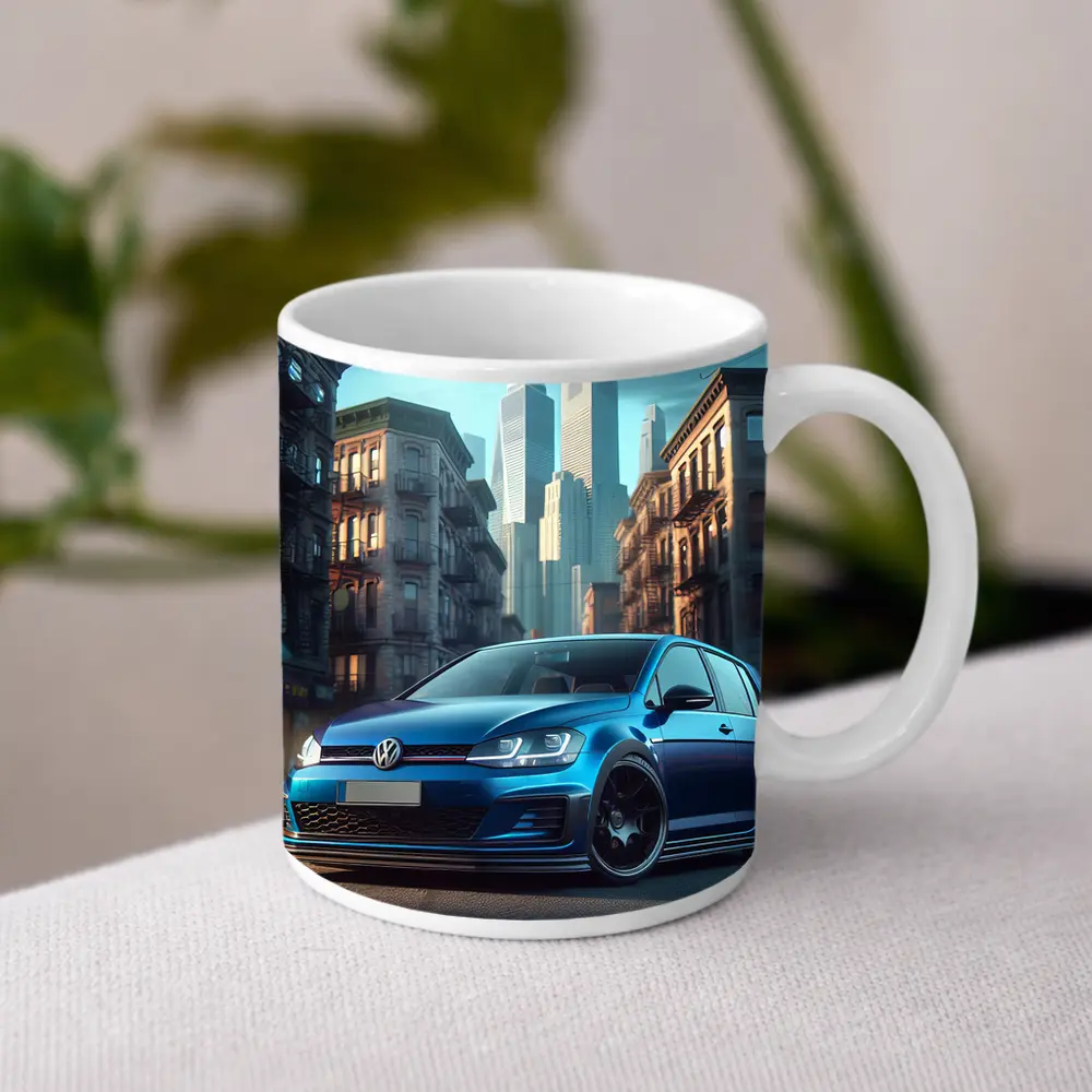 Volkswagen Golf GTI Blue City Street – Mugs