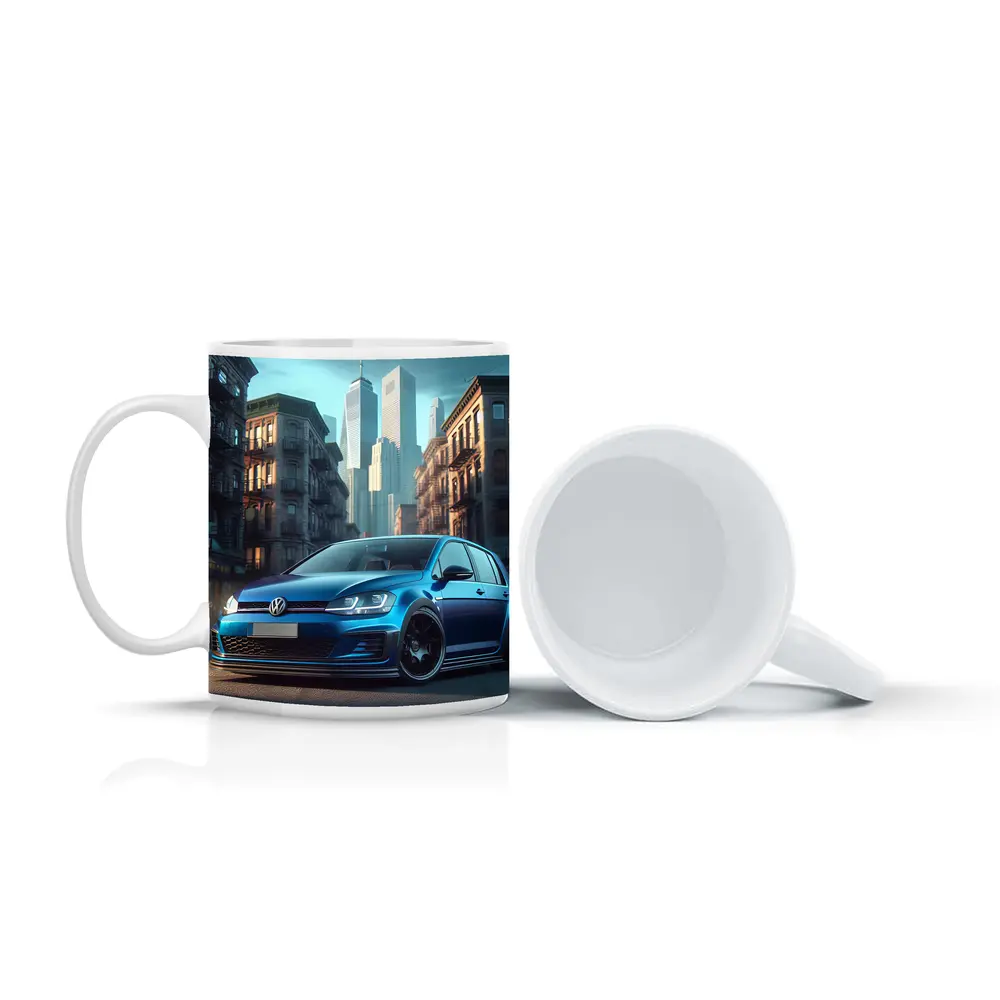 Volkswagen Golf GTI Blue City Street – Mugs
