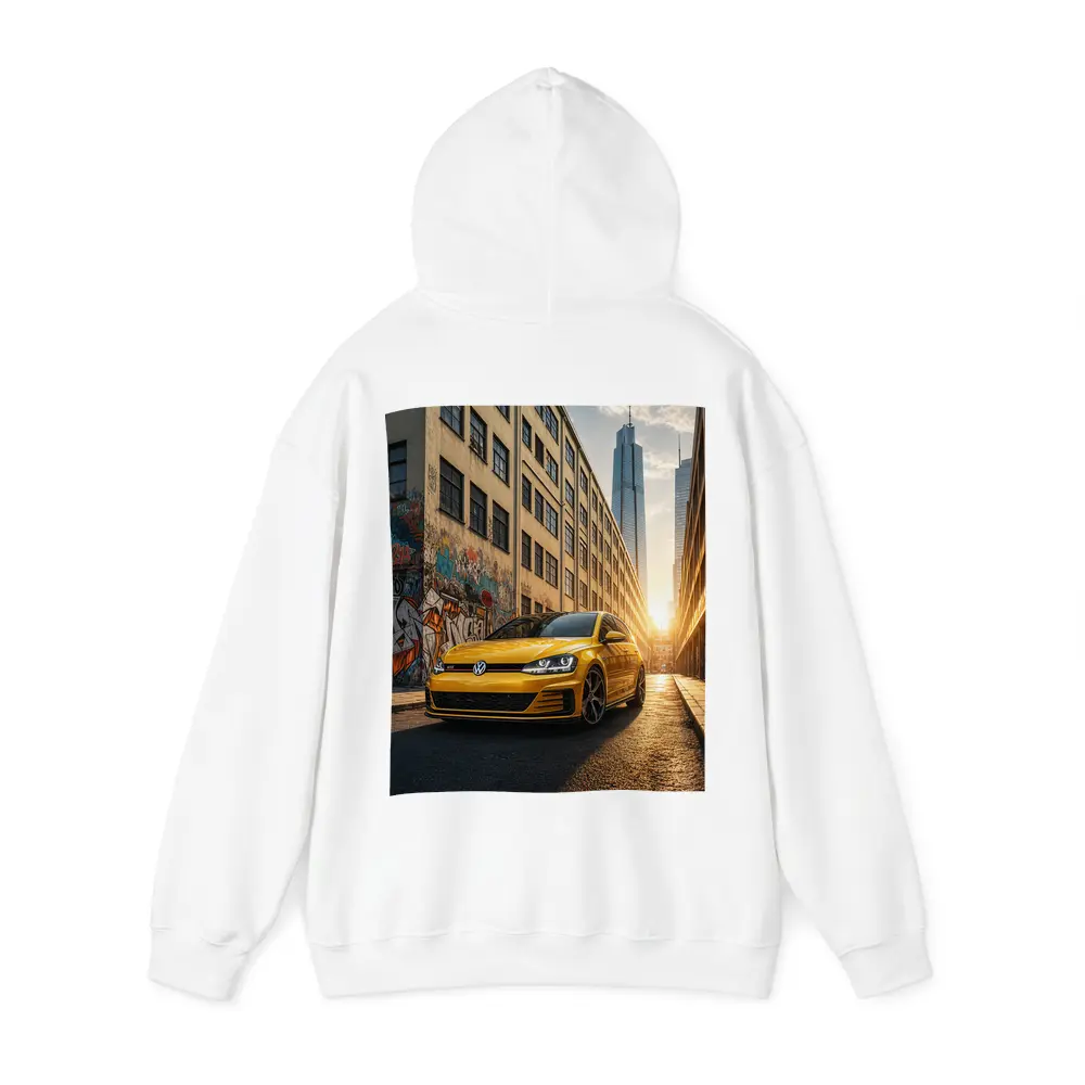 Volkswagen Golf GTI Yellow Urban Street Sunset – Hoodies