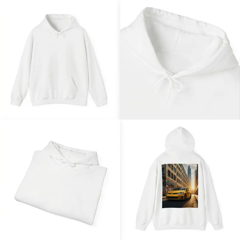 Volkswagen Golf GTI Yellow Urban Street Sunset – Hoodies