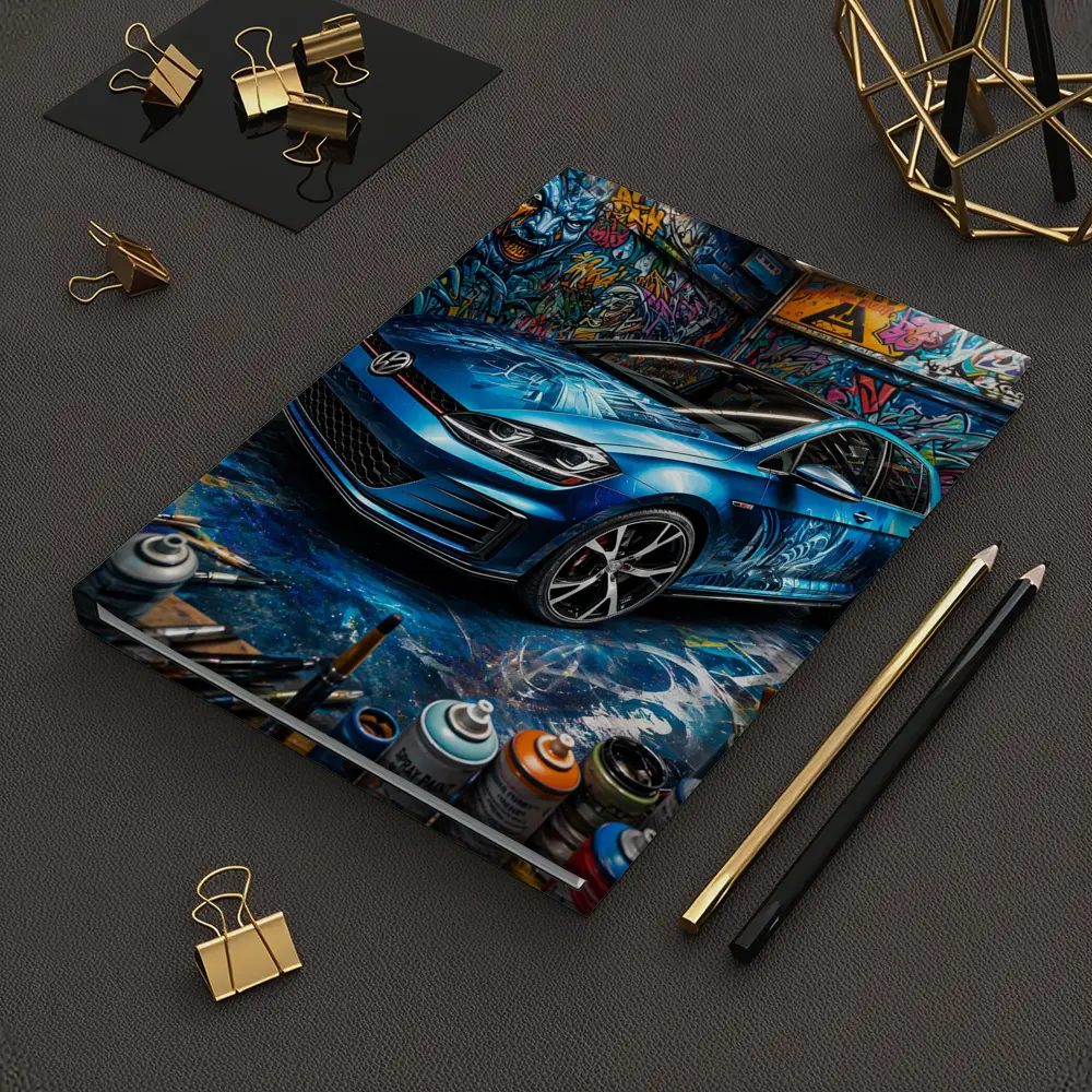 Volkswagen Golf GTI Blue Graffiti Garage – Notebooks