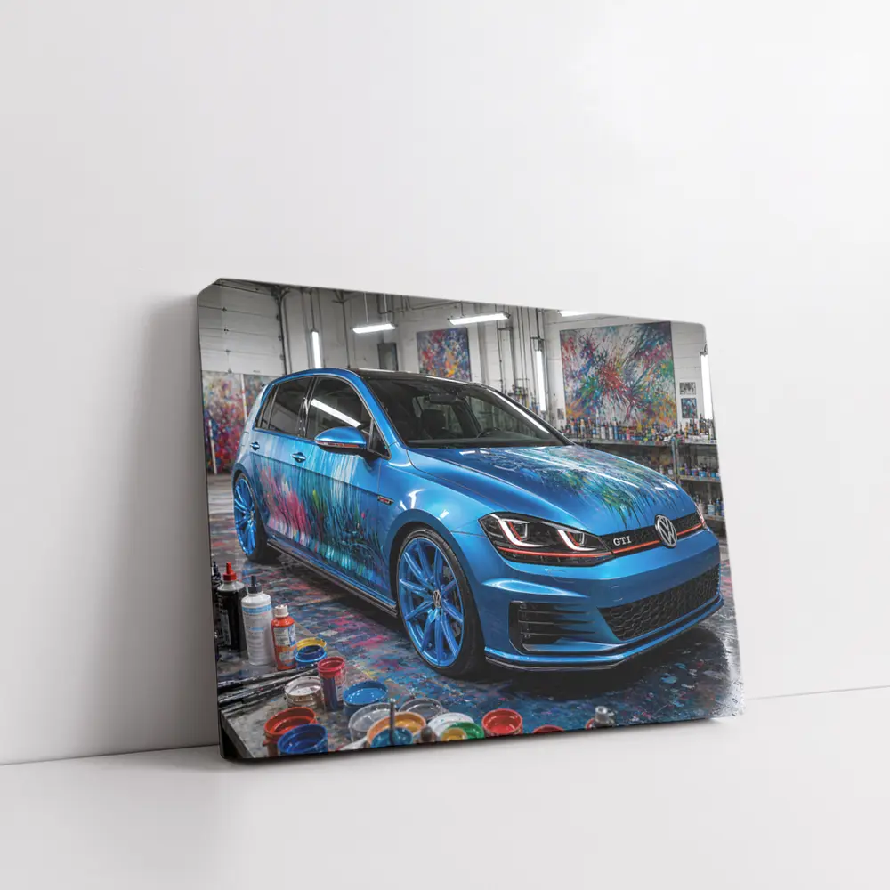 Volkswagen Golf GTI Blue Art Studio – Wall Art