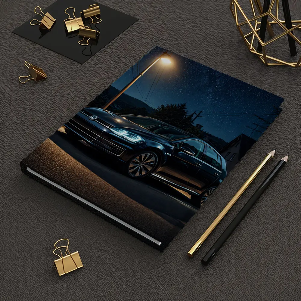 Volkswagen Golf Parked Under Night Sky – Notebooks