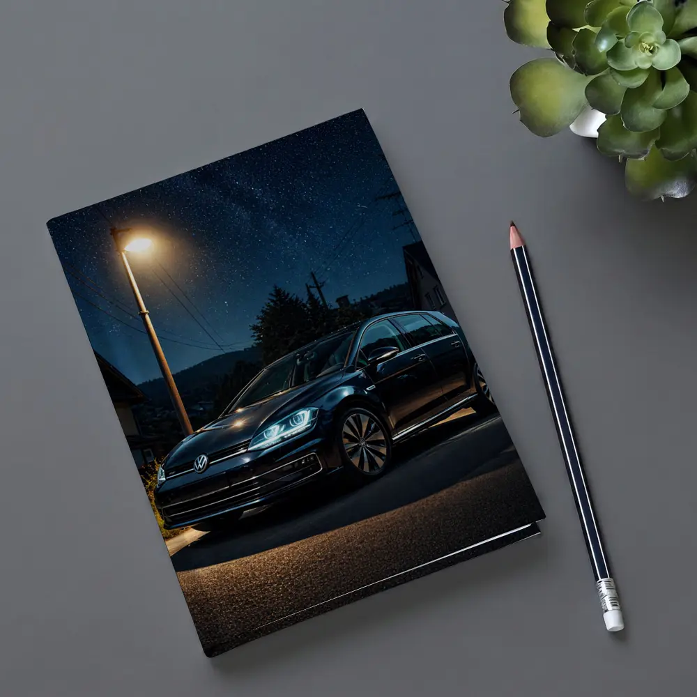 Volkswagen Golf Parked Under Night Sky – Notebooks