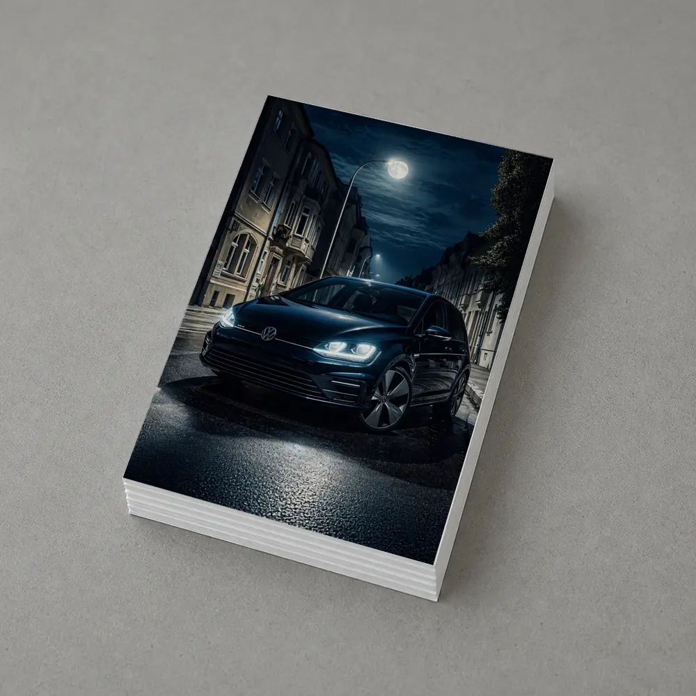 Volkswagen Golf GTI Dark City Night Street – Postcards