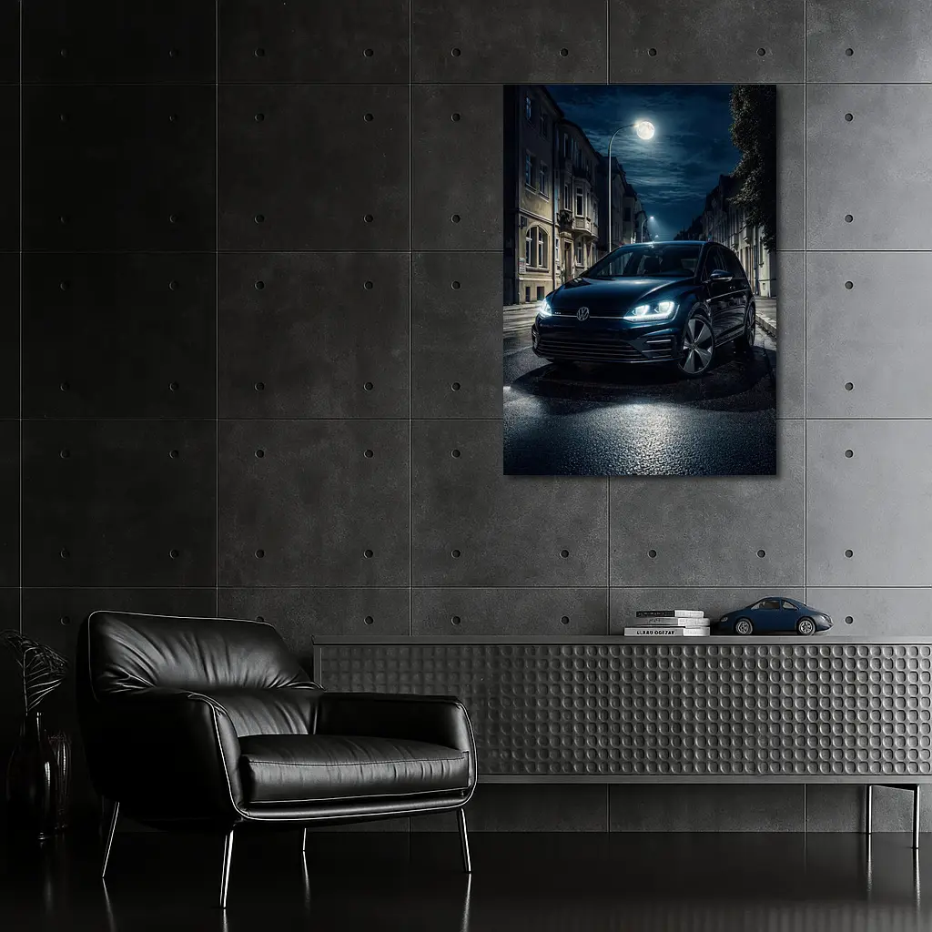 Volkswagen Golf GTI Dark City Night Street – Wall Art