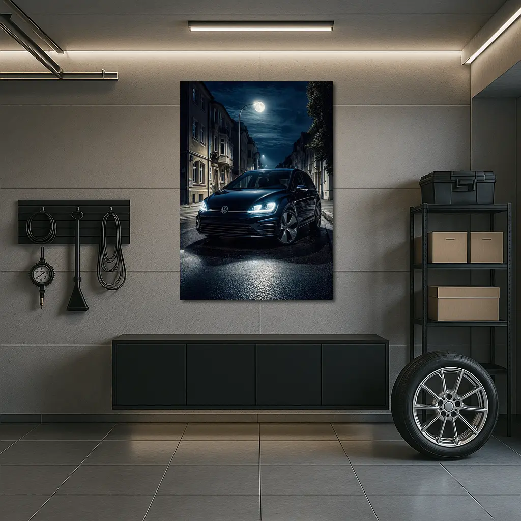 Volkswagen Golf GTI Dark City Night Street – Wall Art