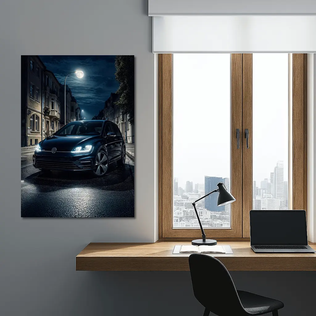 Volkswagen Golf GTI Dark City Night Street – Wall Art