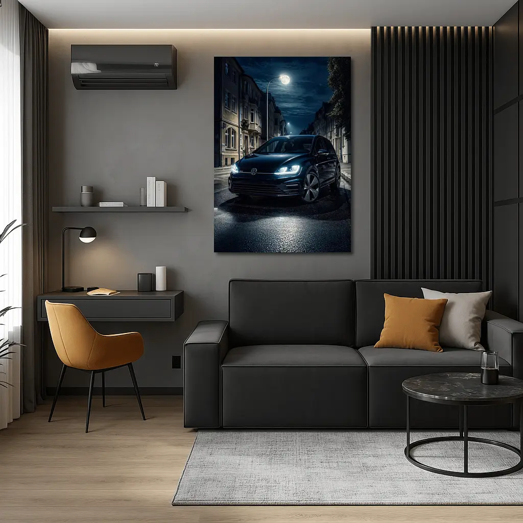 Volkswagen Golf GTI Dark City Night Street – Wall Art