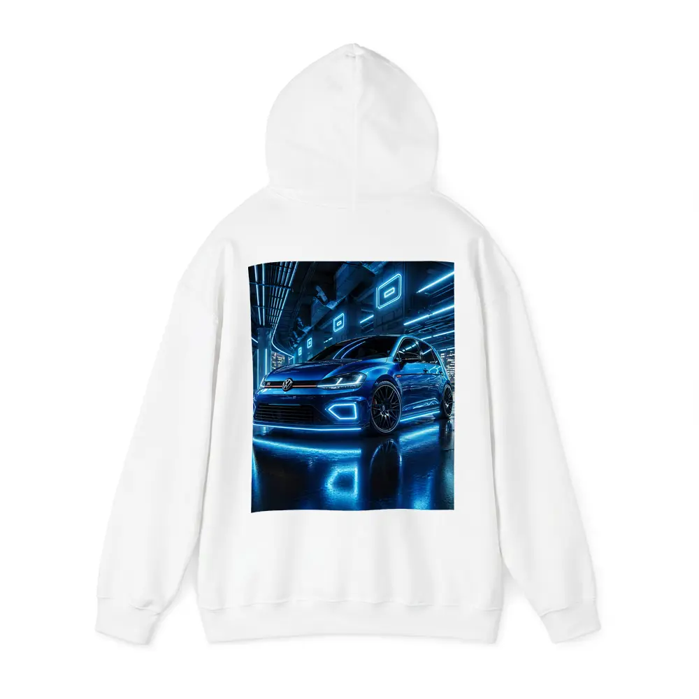 Volkswagen Golf R Blue Neon Garage – Hoodies