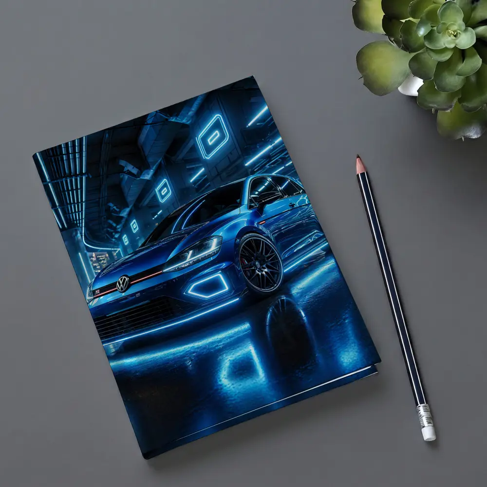 Volkswagen Golf R Blue Neon Garage – Notebooks