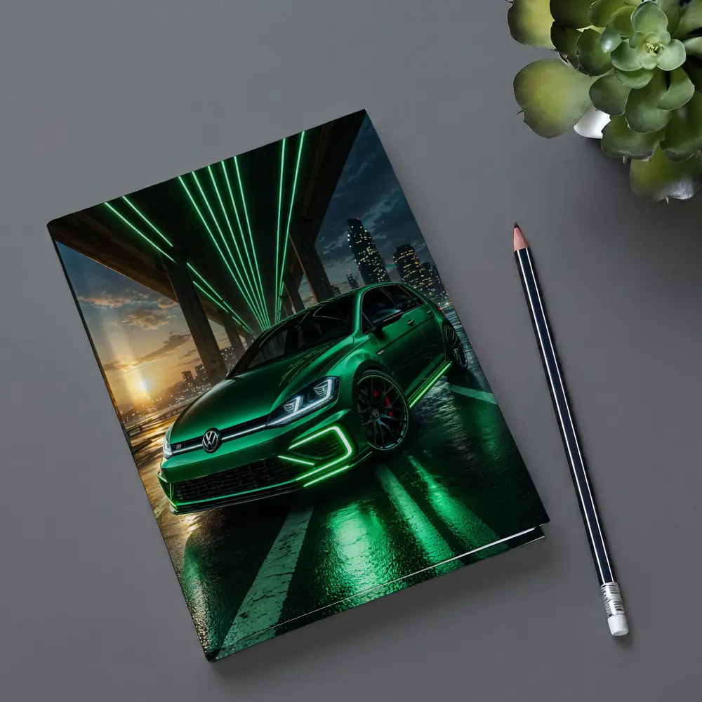 Volkswagen Golf R Green Neon Night City – Notebooks