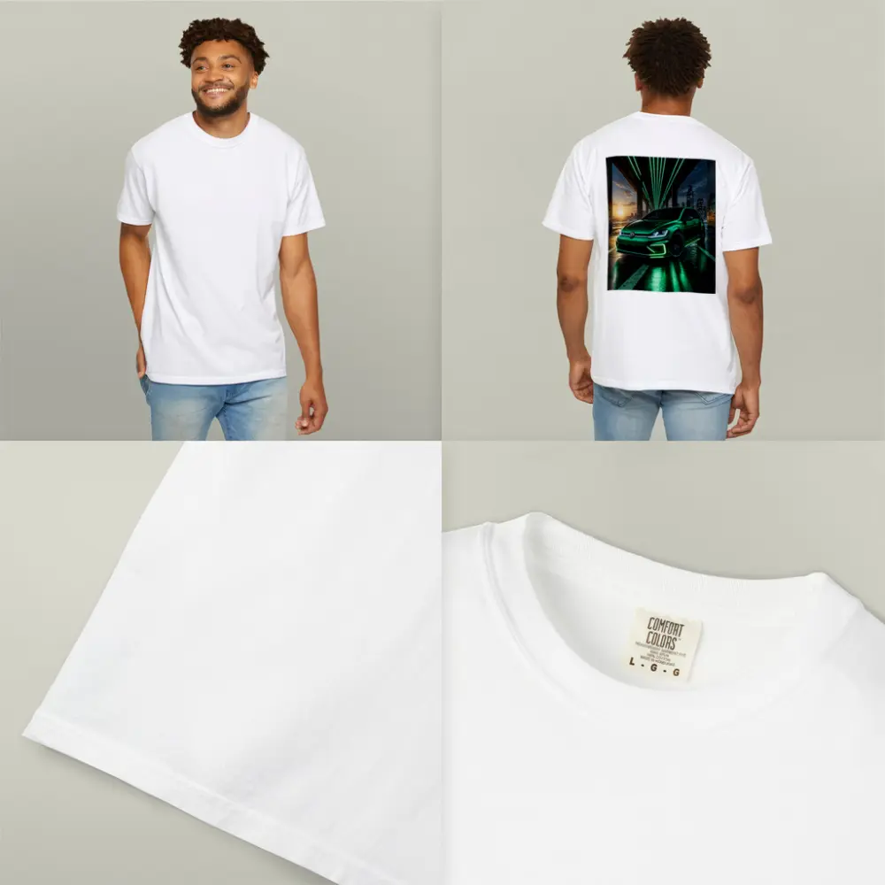 Volkswagen Golf R Green Neon Night City – T-Shirts