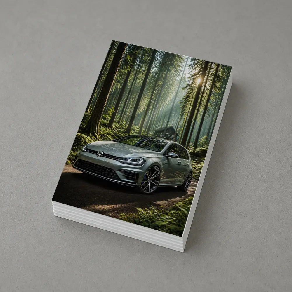 Volkswagen Golf R Forest Sunlight Setting – Postcards