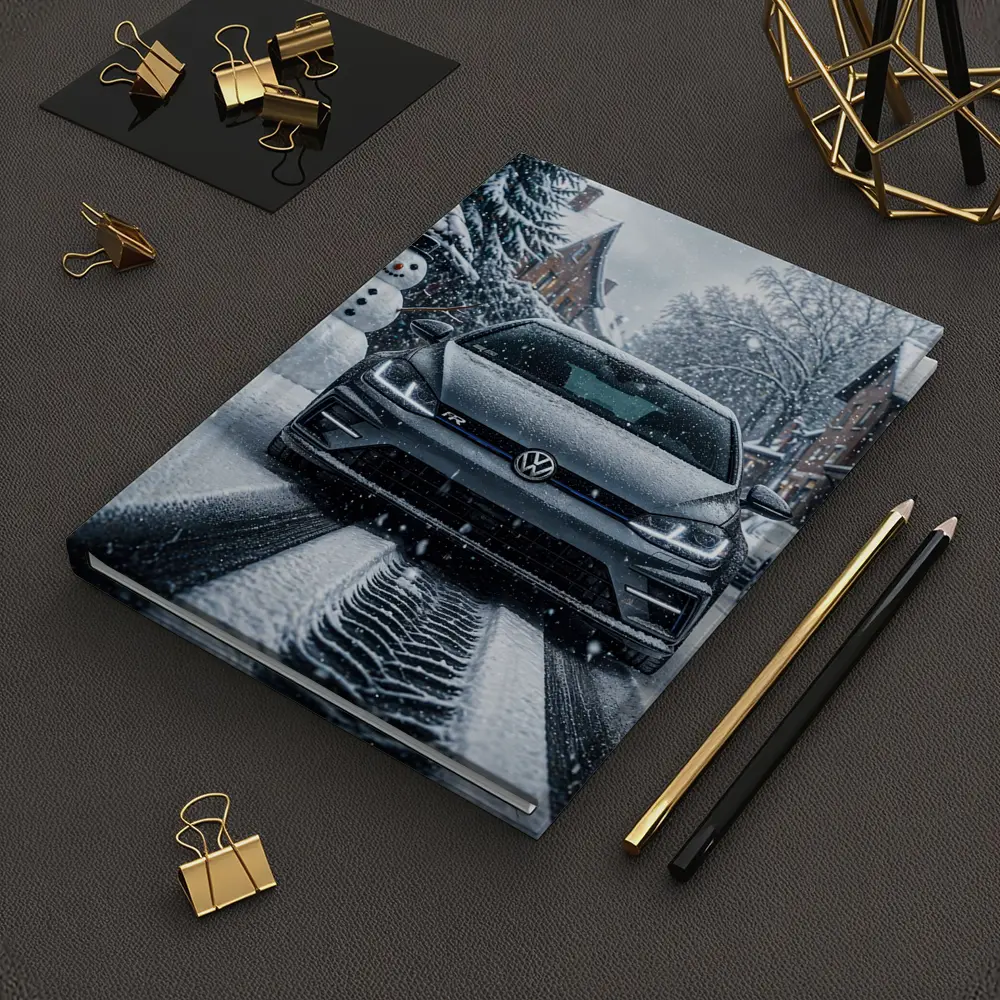 Volkswagen Golf R Driving Through Winter Snow – Notebooks