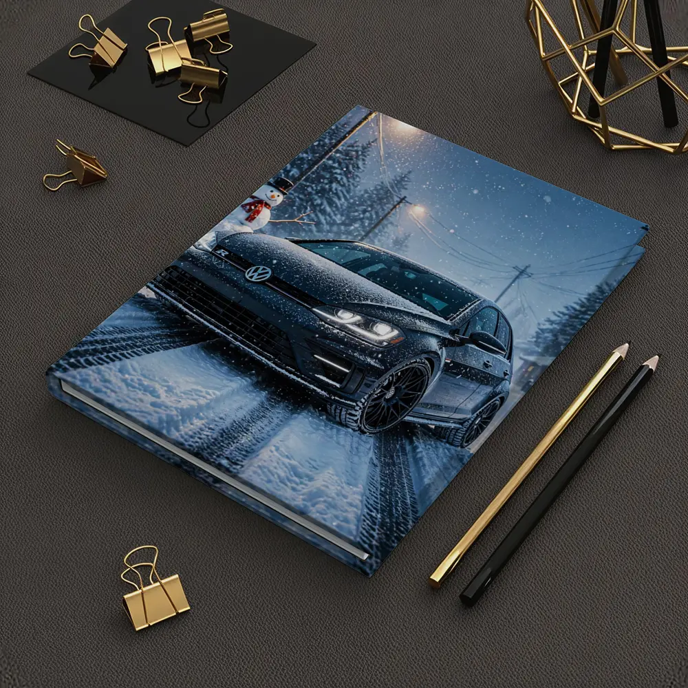 Volkswagen Golf R Black Winter Snow Night – Notebooks
