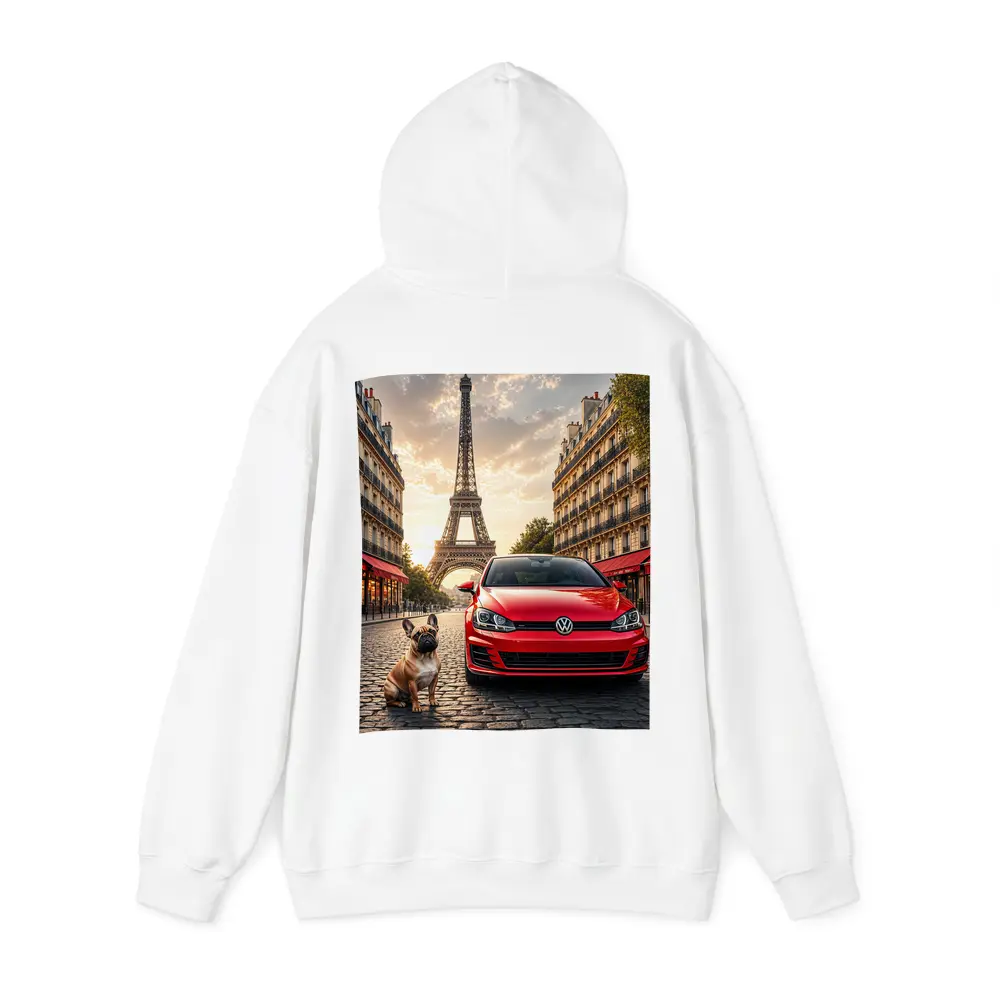 Red Volkswagen Golf GTI Paris Eiffel Tower – Hoodies