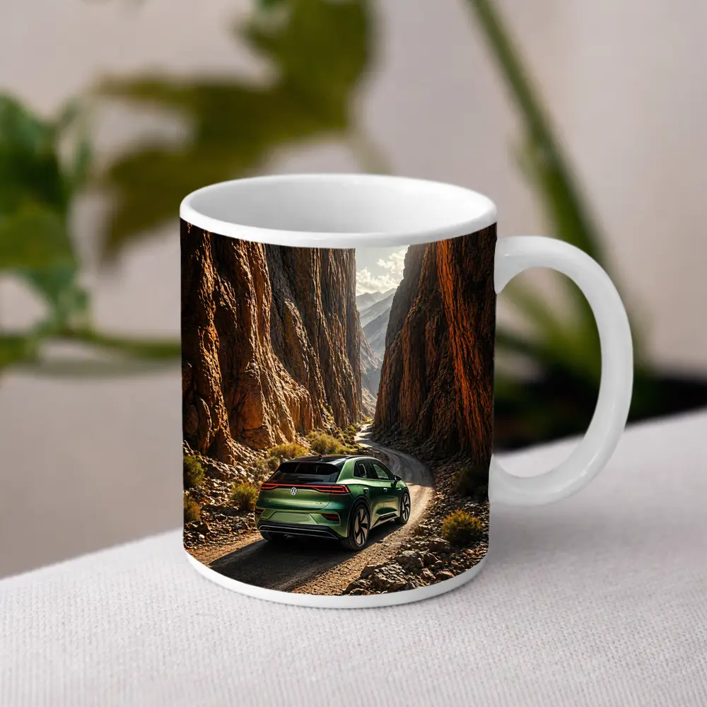 Volkswagen ID4 Green SUV Canyon Road – Mugs