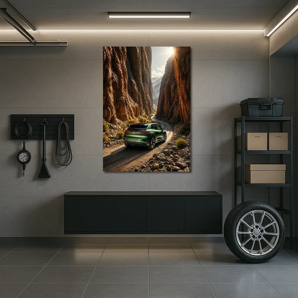 Volkswagen ID4 Green SUV Canyon Road – Wall Art
