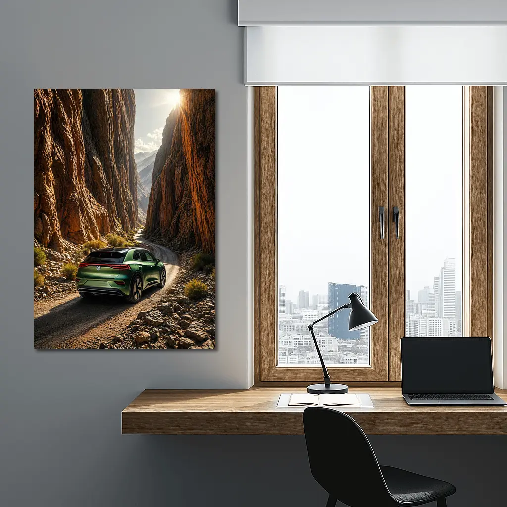 Volkswagen ID4 Green SUV Canyon Road – Wall Art