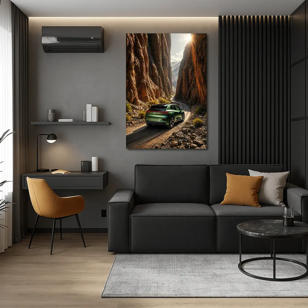 Volkswagen ID4 Green SUV Canyon Road – Wall Art