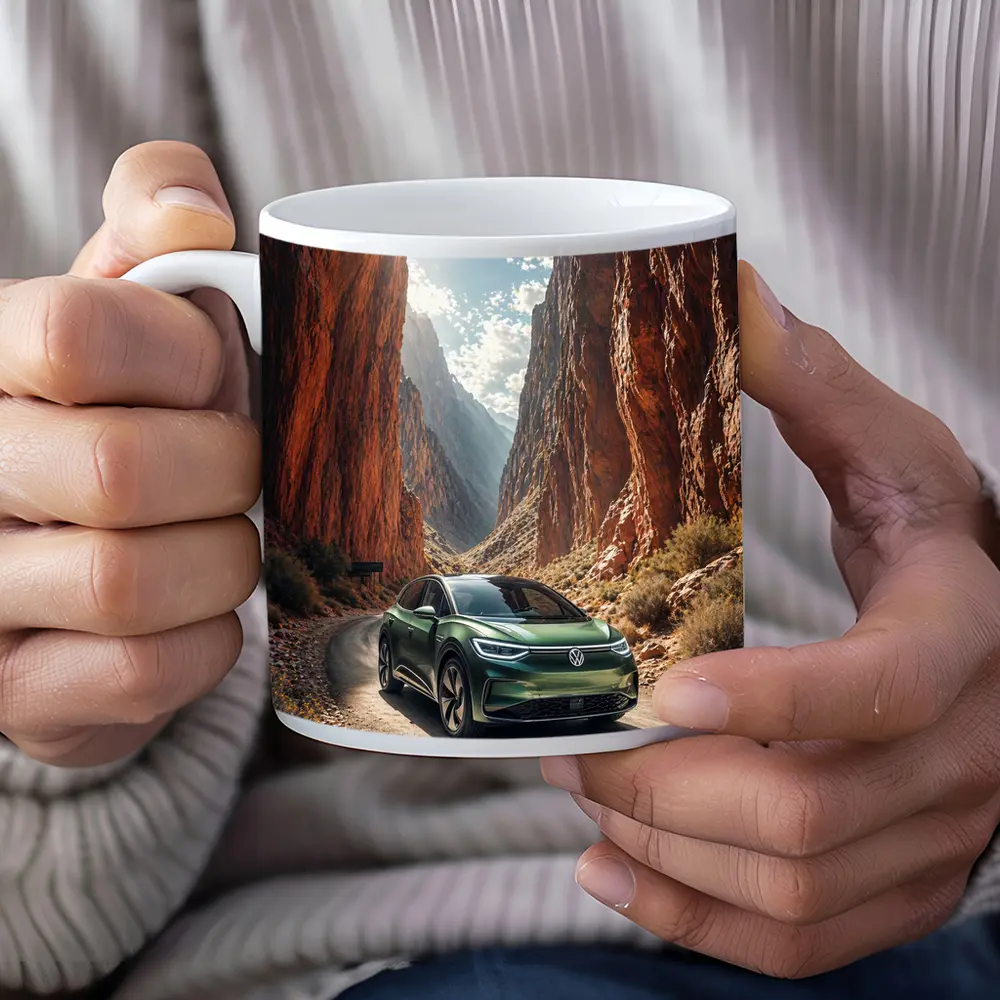 Volkswagen ID4 Green SUV Canyon Road – Mugs