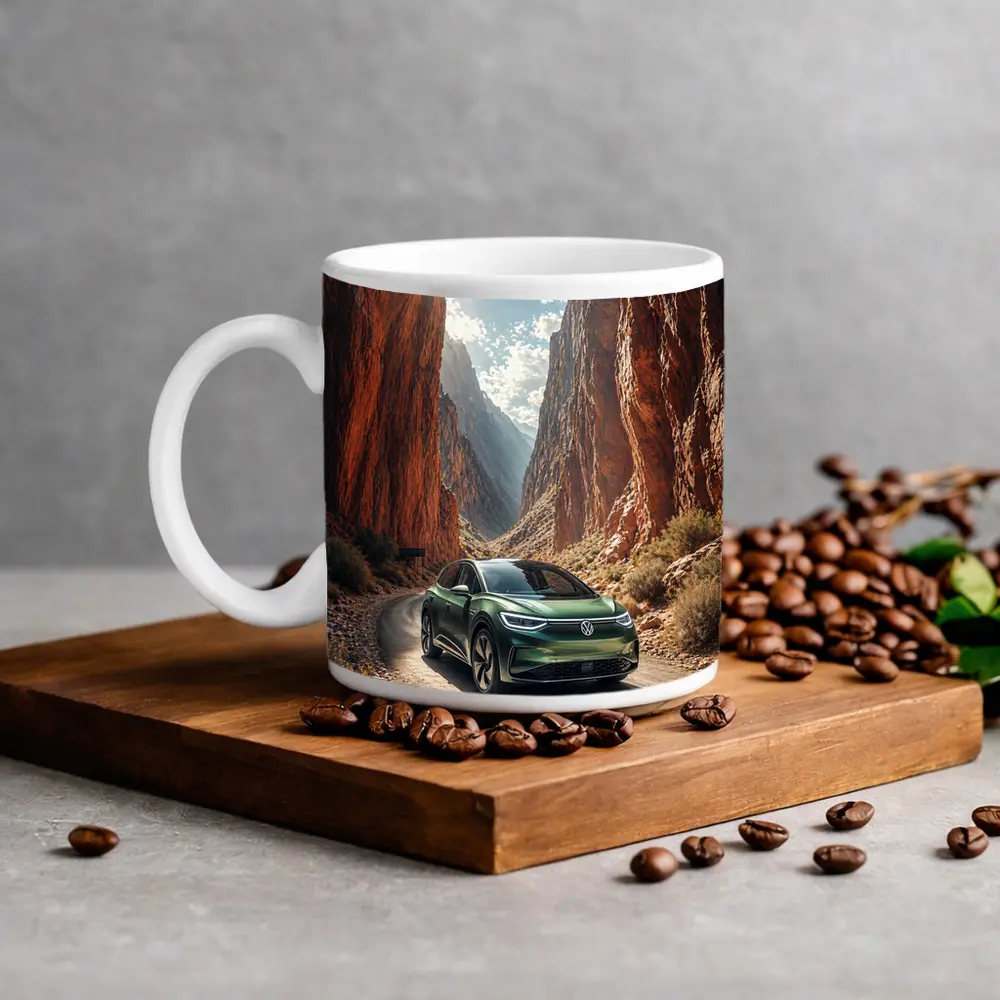 Volkswagen ID4 Green SUV Canyon Road – Mugs