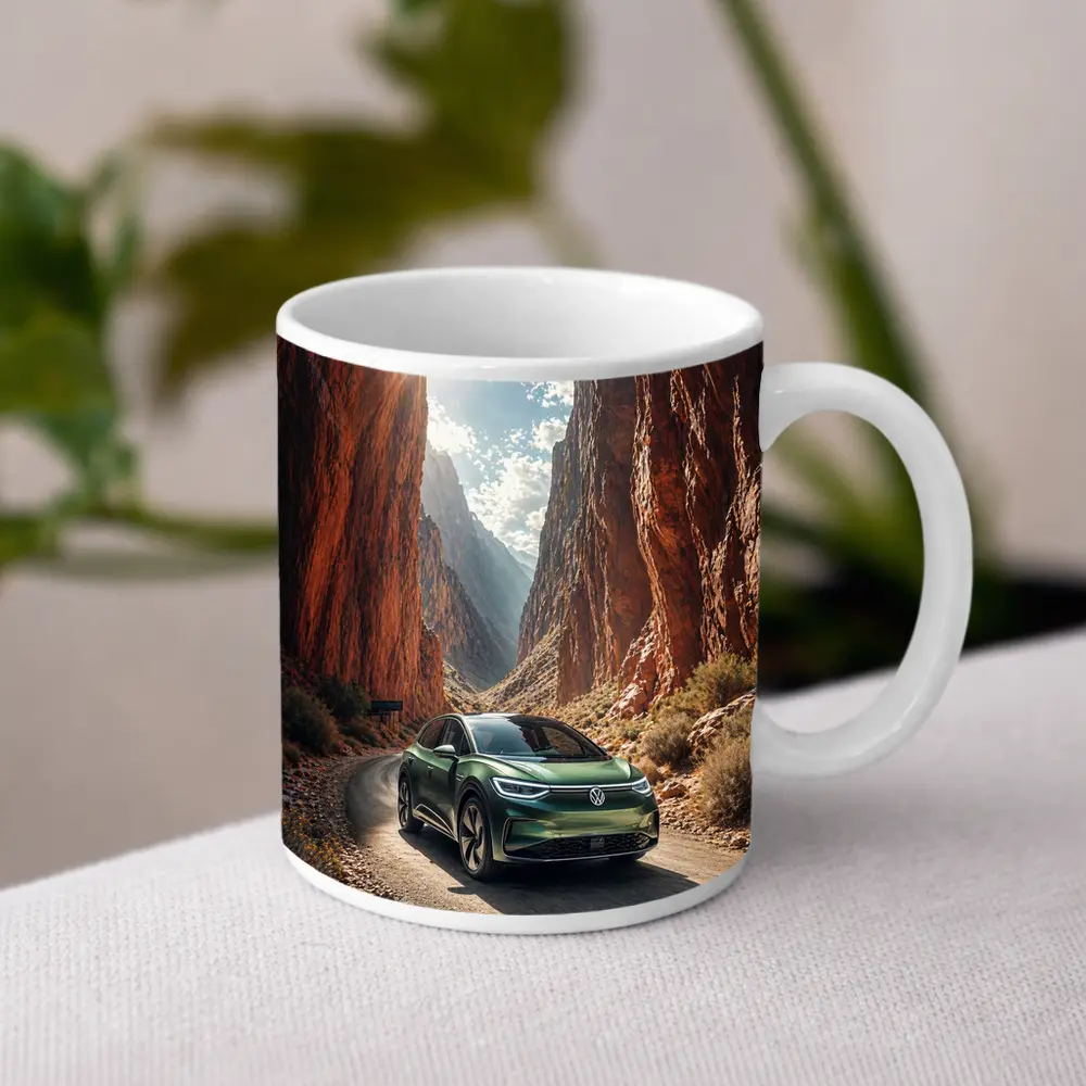 Volkswagen ID4 Green SUV Canyon Road – Mugs