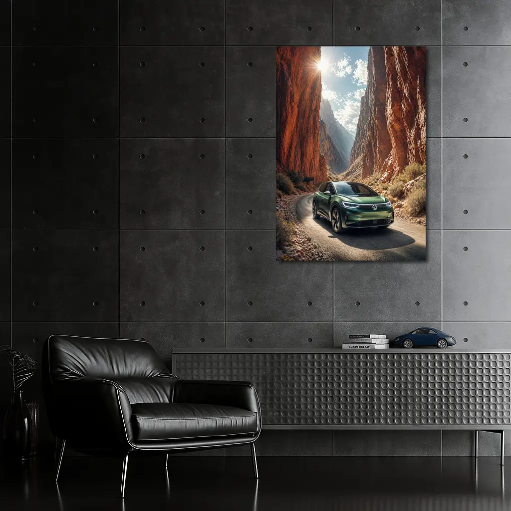 Volkswagen ID4 Green SUV Canyon Road – Wall Art