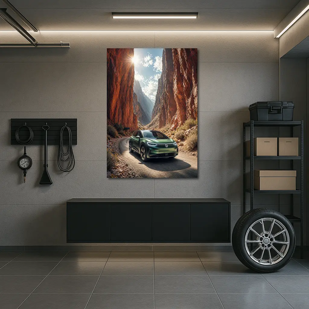 Volkswagen ID4 Green SUV Canyon Road – Wall Art