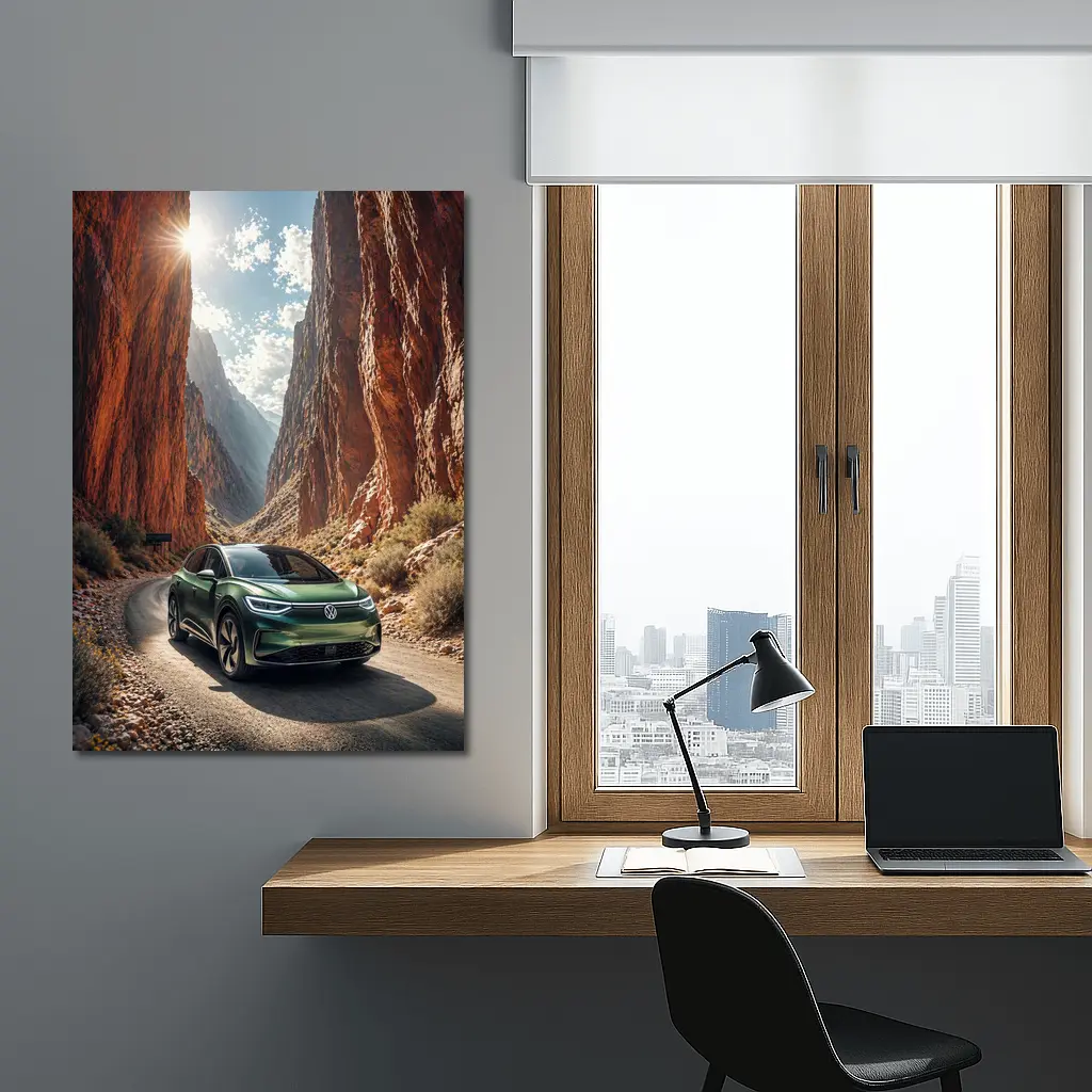 Volkswagen ID4 Green SUV Canyon Road – Wall Art