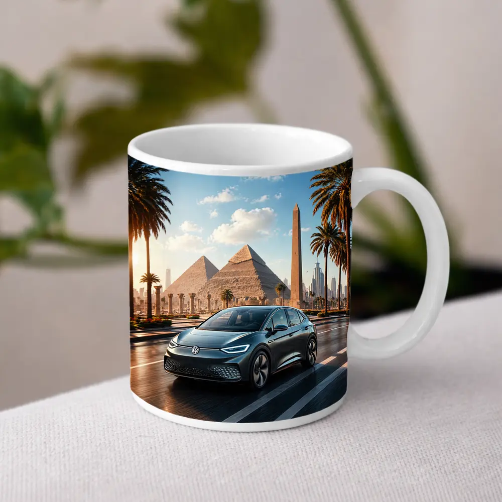 Volkswagen ID4 Electric SUV Egypt Pyramids – Mugs