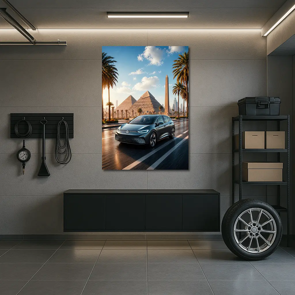 Volkswagen ID4 Electric SUV Egypt Pyramids – Wall Art