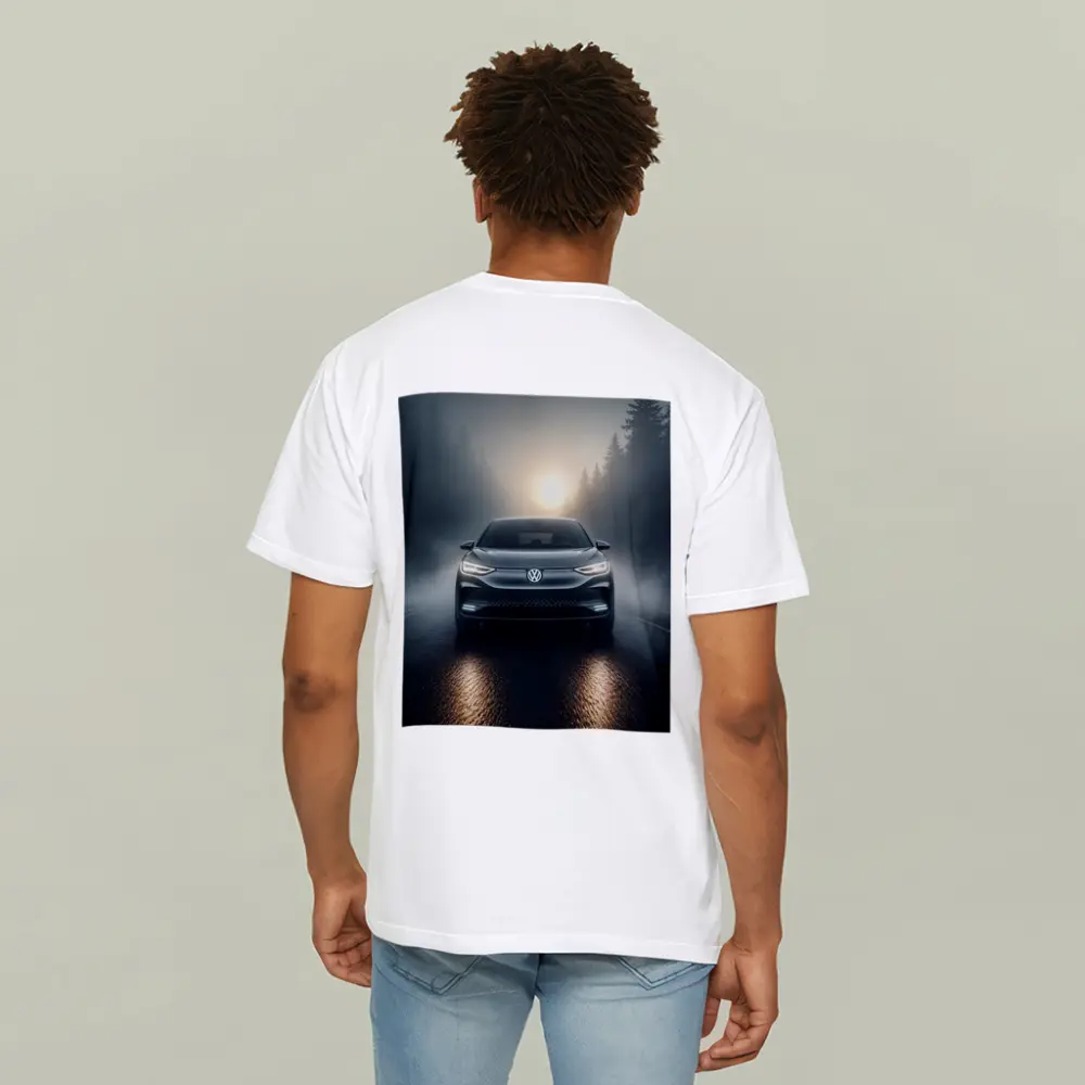 Volkswagen ID4 Electric SUV Foggy Forest Road – T-Shirts