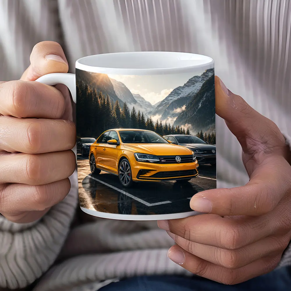 Volkswagen Jetta GLI Yellow Mountain Parking Lot – Mugs