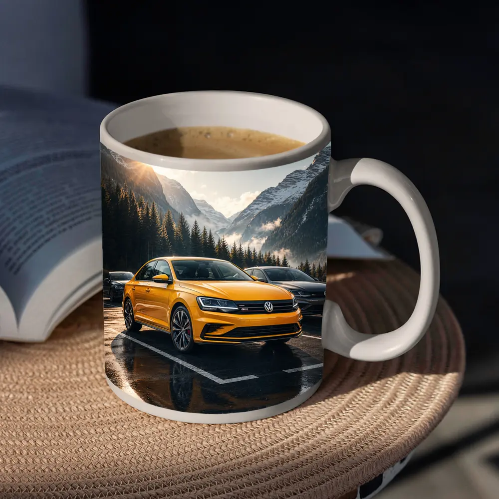 Volkswagen Jetta GLI Yellow Mountain Parking Lot – Mugs