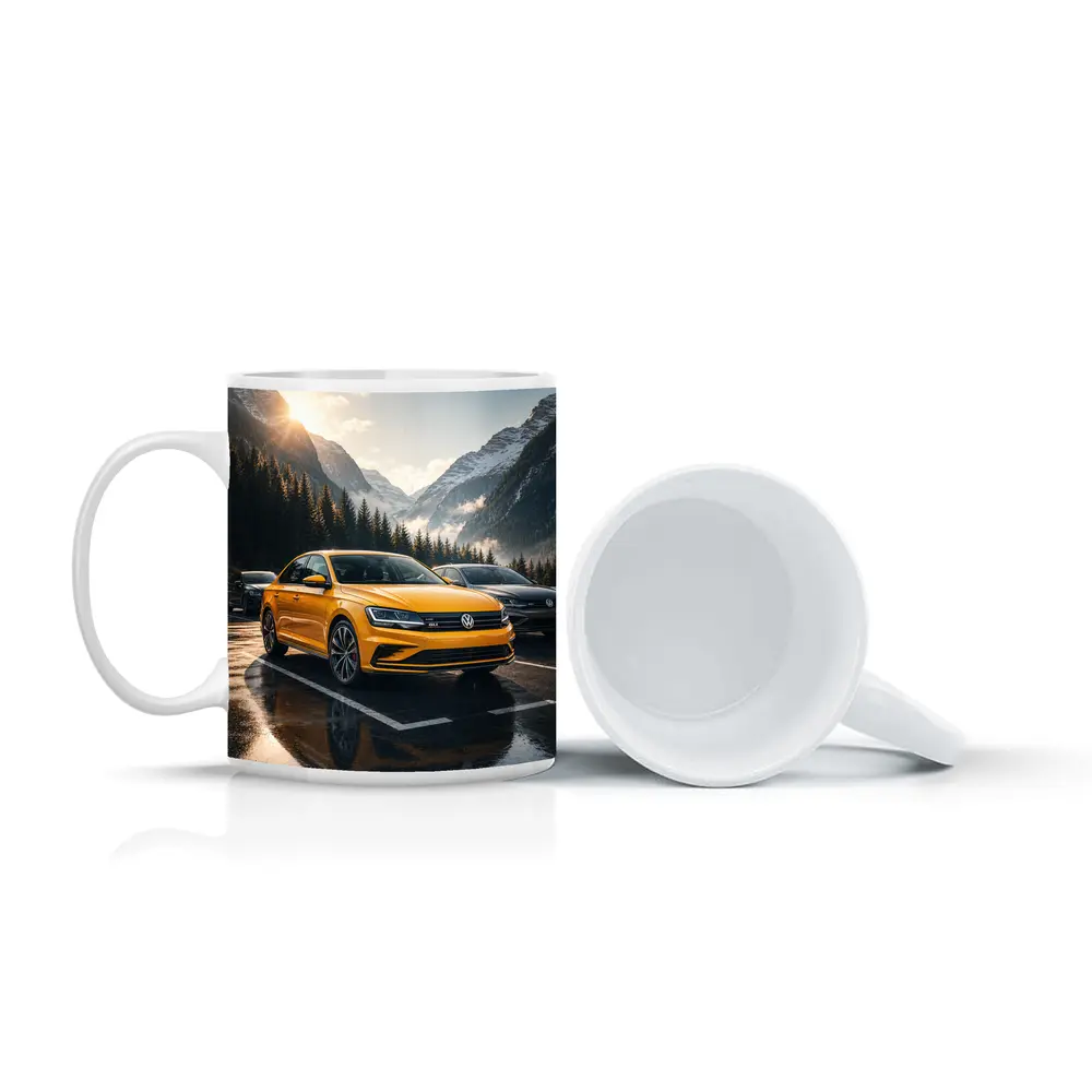Volkswagen Jetta GLI Yellow Mountain Parking Lot – Mugs