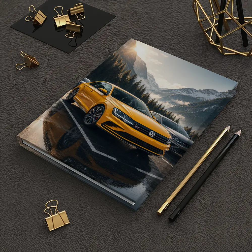 Volkswagen Jetta GLI Yellow Mountain Parking Lot – Notebooks