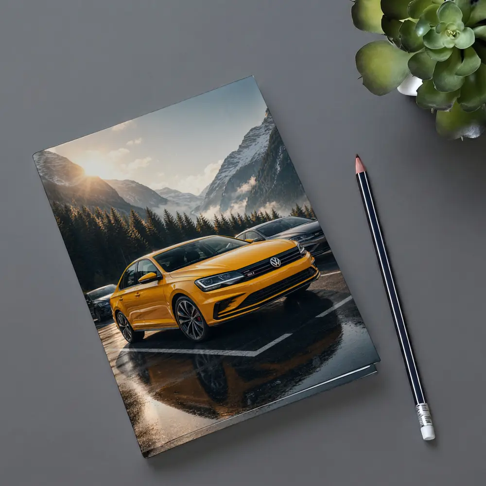 Volkswagen Jetta GLI Yellow Mountain Parking Lot – Notebooks