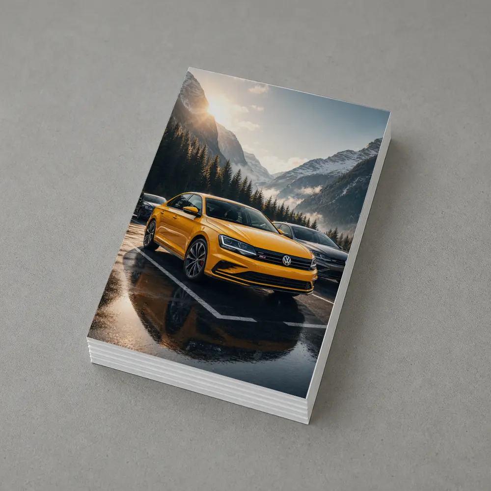 Volkswagen Jetta GLI Yellow Mountain Parking Lot – Postcards