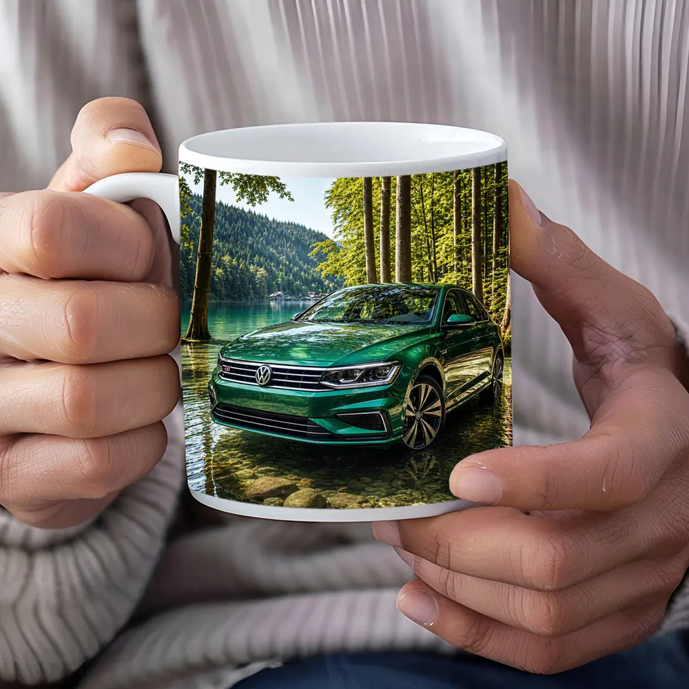 Volkswagen Passat Green by Forest Lake – Mugs