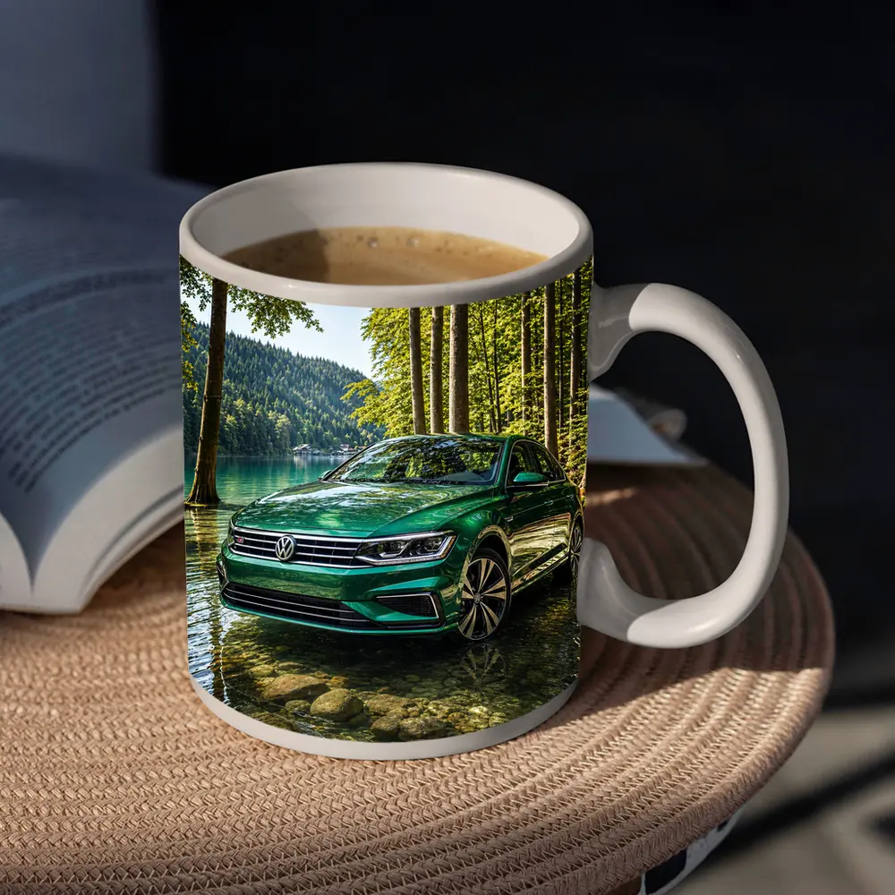 Volkswagen Passat Green by Forest Lake – Mugs