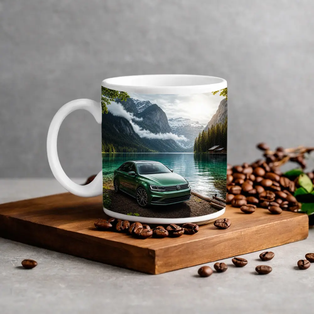Volkswagen Jetta Green Sedan Alpine Lake – Mugs