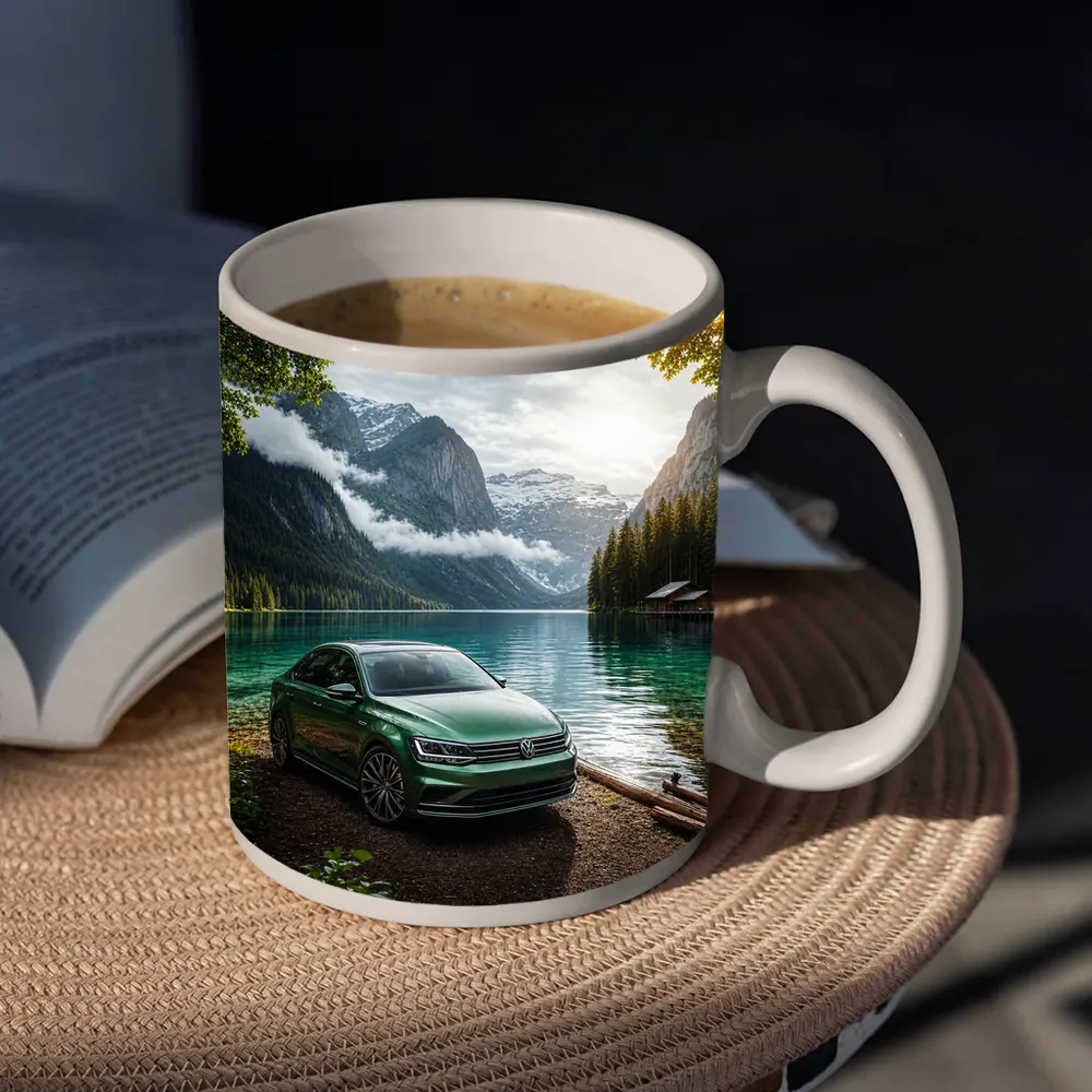 Volkswagen Jetta Green Sedan Alpine Lake – Mugs