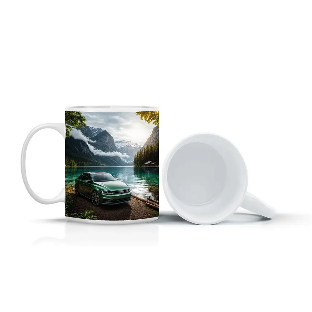 Volkswagen Jetta Green Sedan Alpine Lake – Mugs