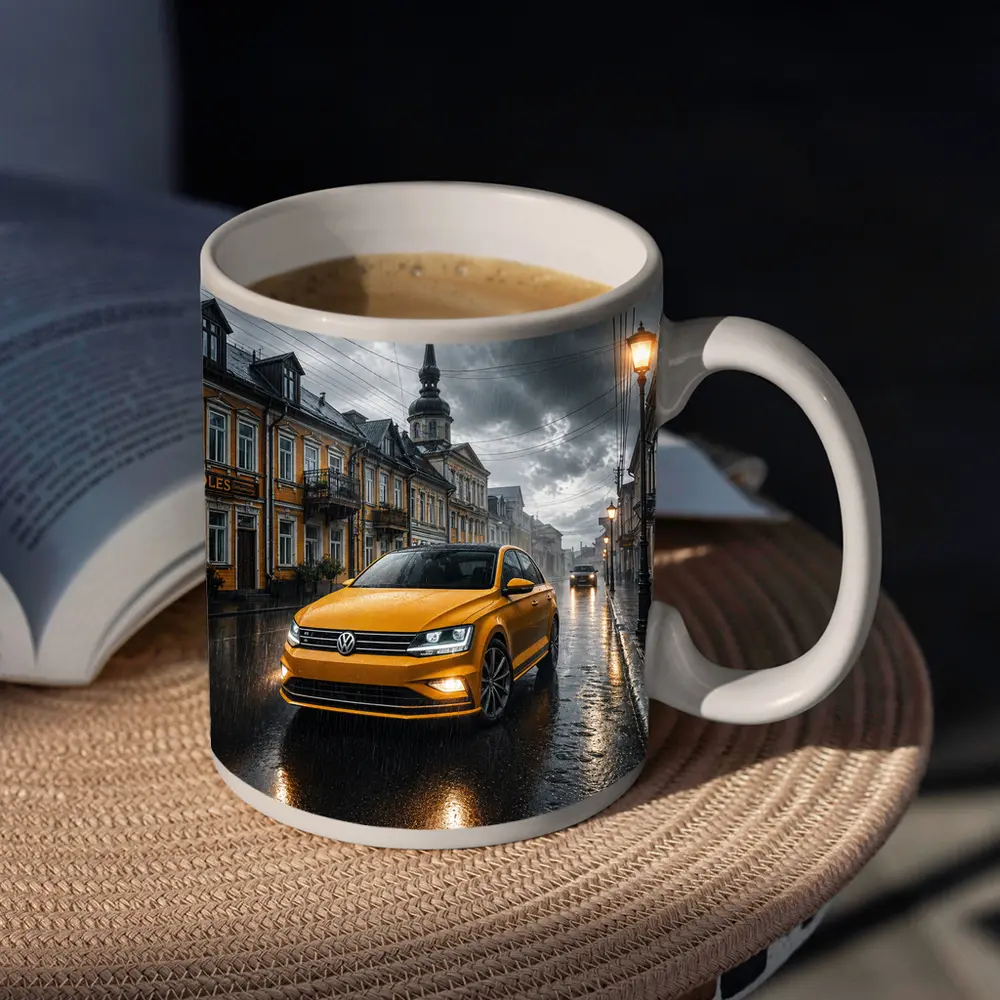Volkswagen Jetta GLI Rainy City Street – Mugs