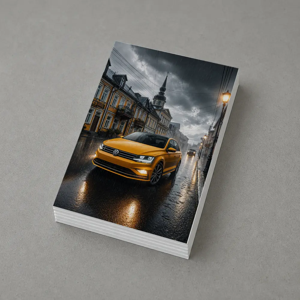 Volkswagen Jetta GLI Rainy City Street – Postcards